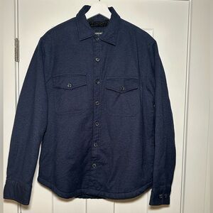 Bonobos Sherpa Shacket, Navy Donegal, Size Medium
